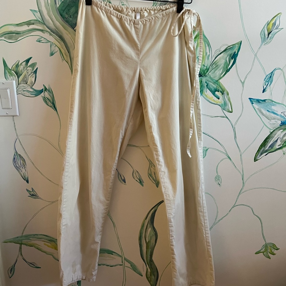 Brooke Callahan Cream Drawstring Waist Pants